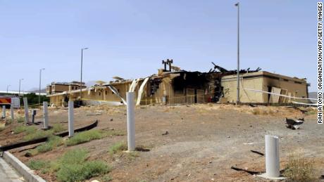 A handout picture provided by Iran&#39;s Atomic Energy Organisation (aeoinews) shows a warehouse after it was damaged at the Natanz facility, one of Iran&#39;s main uranium enrichment plants, south of the capital Tehran on July 2, 2020. - Iran&#39;s nuclear body said an accident had taken place at a warehouse in a nuclear complex without causing casualties or radioactive pollution. There was &quot;no nuclear material (in the warehouse) and no potential of pollution,&quot; Iranian Atomic Energy Organisation spokesman Behrouz Kamalvandi told state television. (Photo by Handout / Iran Atomic Organization (aeoinews) / AFP) / === RESTRICTED TO EDITORIAL USE - MANDATORY CREDIT &quot;AFP PHOTO / HO / ATOMIC ENERGY ORGANIZATION OF IRAN&quot; - NO MARKETING NO ADVERTISING CAMPAIGNS - DISTRIBUTED AS A SERVICE TO CLIENTS === (Photo by HANDOUT/Iran Atomic Organization (aeoine/AFP via Getty Images)